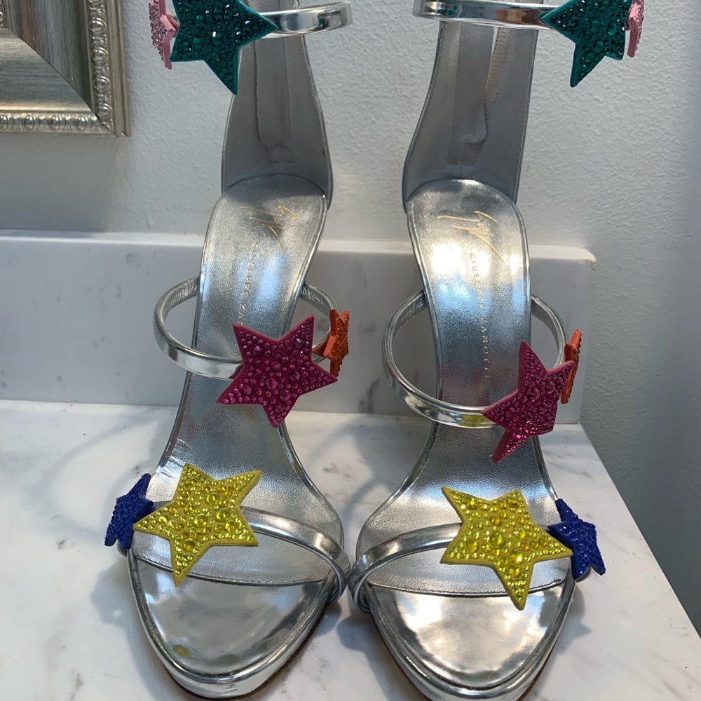 Giuseppe Zanotti floor model Star heels with Swarovski crystals.